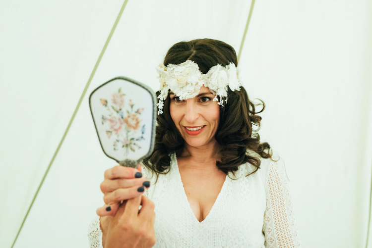 Boho Headdress Accessory Bride Bridal Forehead Indiebride Indie Outdoorsy Camp Wedding http://emilytylerphotography.com/