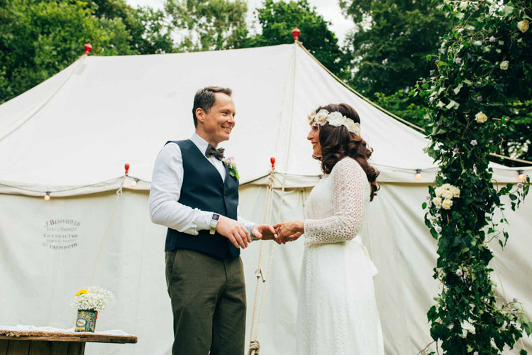 Keeper and the Dell Norfolk Ceremony Indie Outdoorsy Camp Wedding http://emilytylerphotography.com/