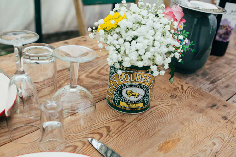 Tin Flowers Gyp Gypsophila Baby Breath Indie Outdoorsy Camp Wedding http://emilytylerphotography.com/