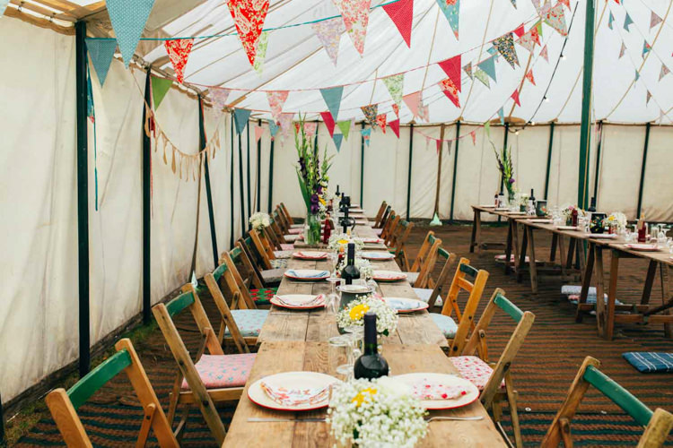 Bunting Marquee Indie Outdoorsy Camp Wedding http://emilytylerphotography.com/