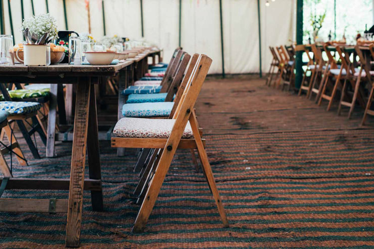 Wooden Rustic Tables Chairs Furniture Indie Outdoorsy Camp Wedding http://emilytylerphotography.com/