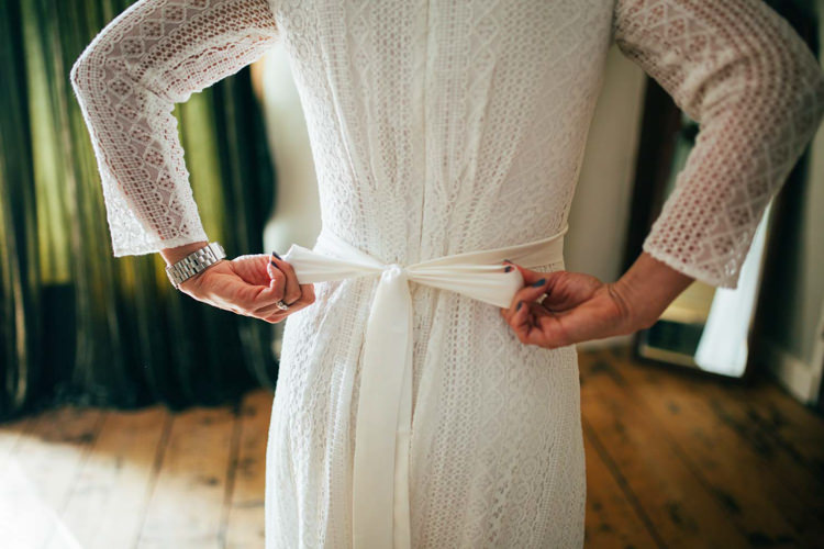 Dress Bride Bridal Bow Sash Indiebride Indie Outdoorsy Camp Wedding http://emilytylerphotography.com/