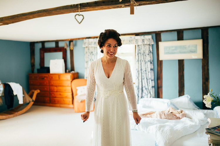 Sleeves Dress Boho Indiebride Gown Bride Bridal Indie Outdoorsy Camp Wedding http://emilytylerphotography.com/