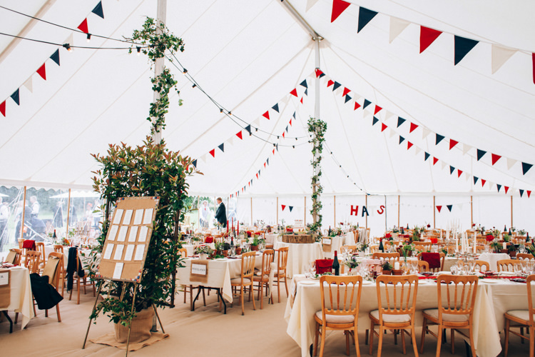 Marquee Bunting Decor Hand Made Red White Blue Farm Wedding http://www.caseyavenue.co.uk/