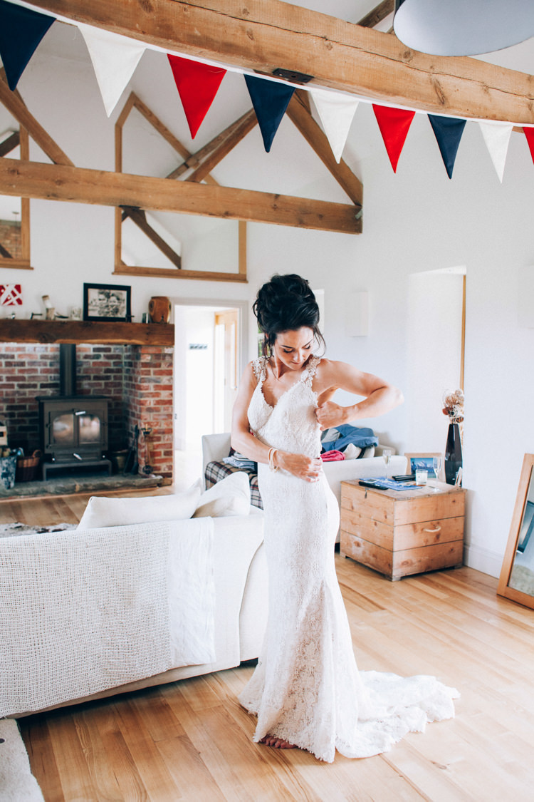 Lace Dress Gown Bride Bridal Style Hand Made Red White Blue Farm Wedding http://www.caseyavenue.co.uk/