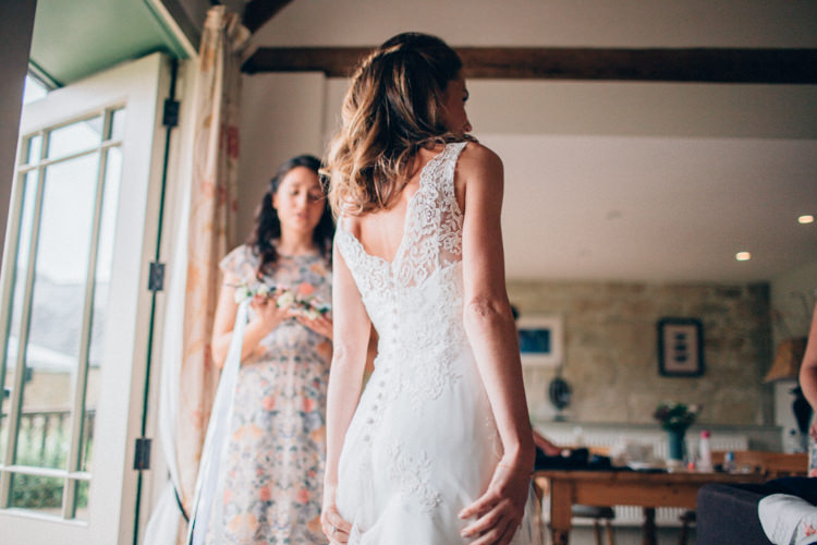 Button Lace Dress Gown Bride Bridal Rustic Home Made Farm Wedding http://blondiephotography.co.uk/