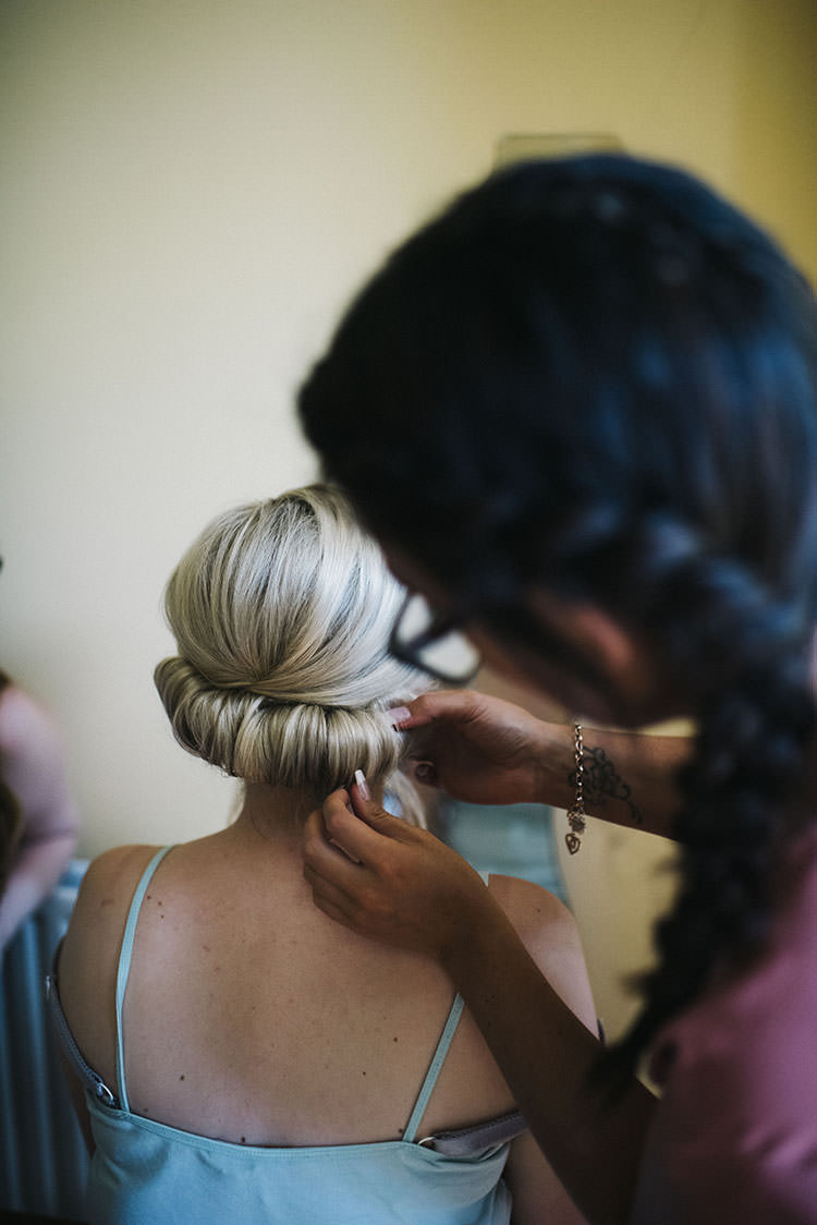 Hair Bride Bridal Roll Style Up Do Mint Green Natural Wedding https://www.kerrywoodsphotography.com/