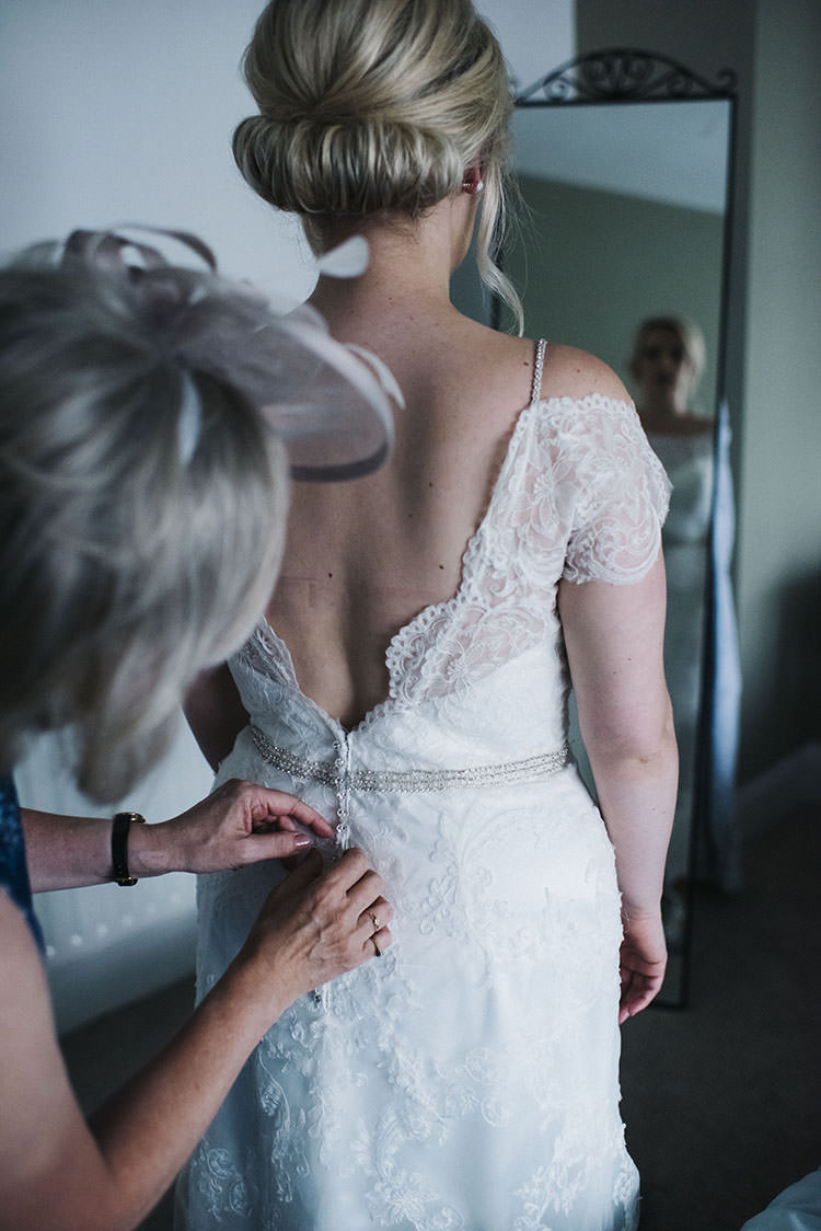 Maggie Sottero Lace Dress Gown Cap Sleeves Mint Green Natural Wedding https://www.kerrywoodsphotography.com/
