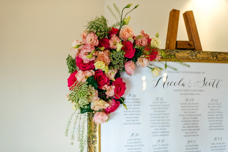 Seating Plan Table Chart Flowers Elegant Stylish Floral Wedding http://www.jordannamarston.com/