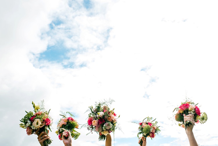 Pink Flowers Bouquet Bridesmaids Elegant Stylish Floral Wedding http://www.jordannamarston.com/