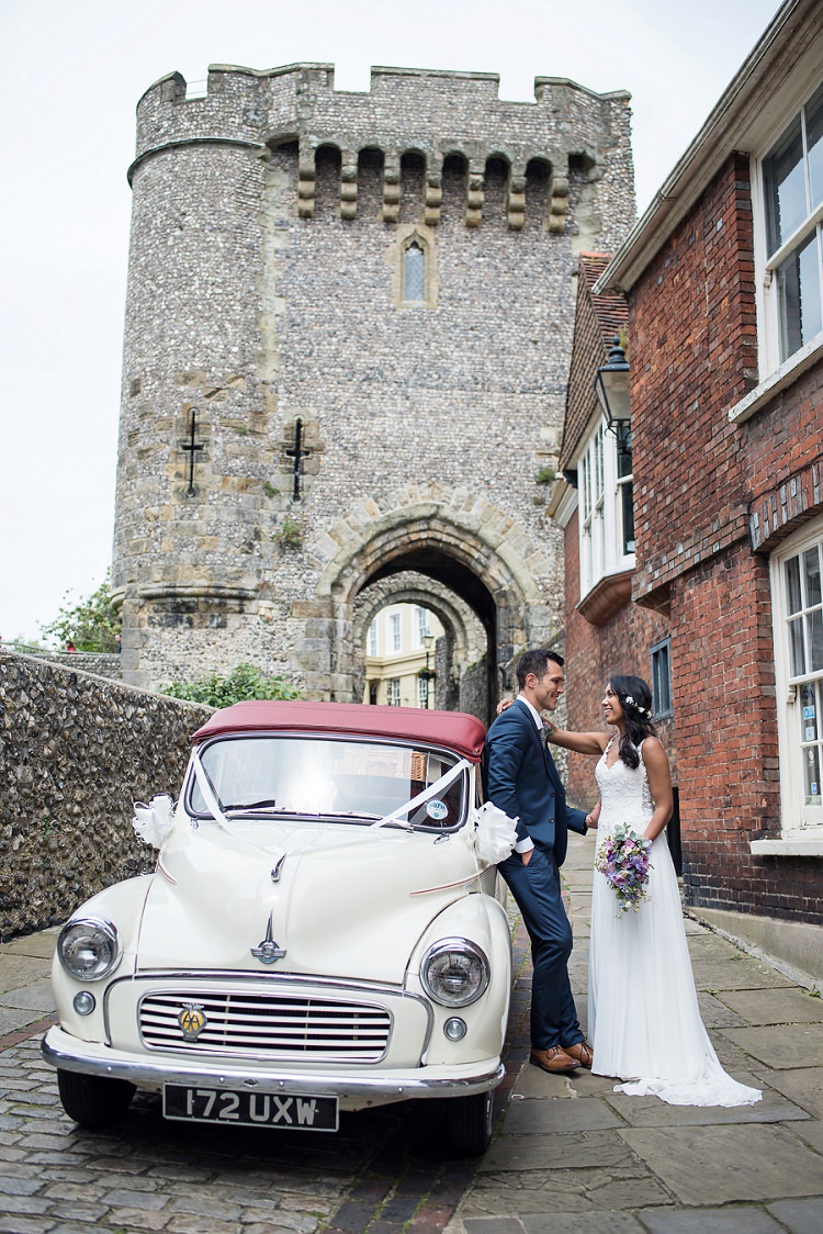 Classic Vintage Car Morris Minor Home Made Summer Village Hall Wedding http://www.sarareeve.com/