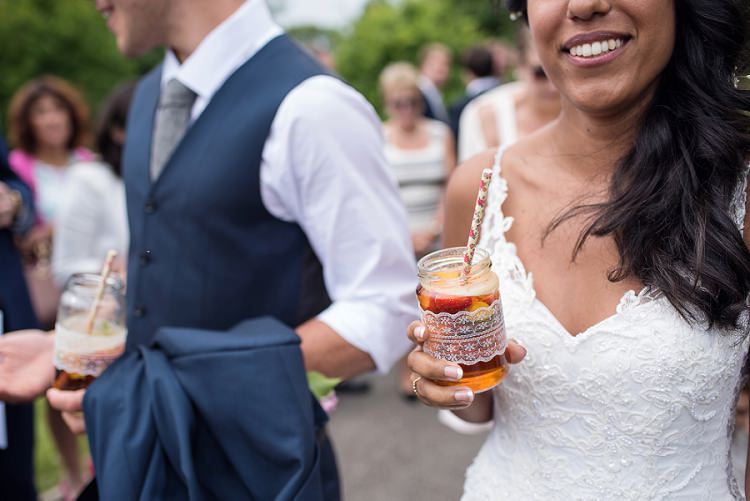 Jar Drinks Home Made Summer Village Hall Wedding http://www.sarareeve.com/