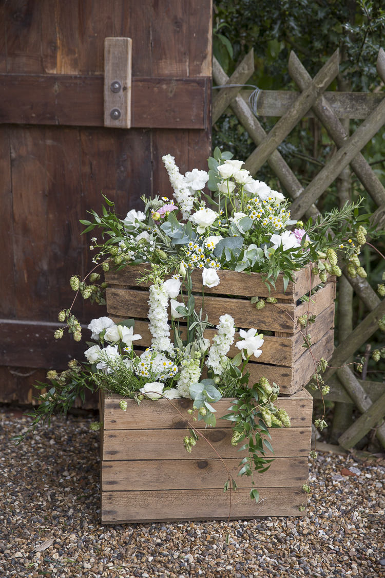 Crate Flowers Decor Rustic Wooden Boho Country Tipi Wedding http://www.gabriellemcmillan.com/