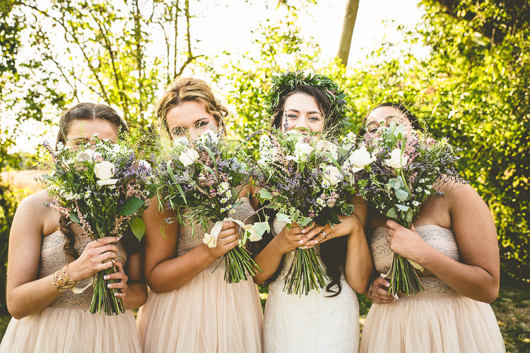 Bridesmaid Flowers Bouquets Wild Natural Rustic Bohemian DIY Barn Wedding http://lovethatsmilephotography.com/