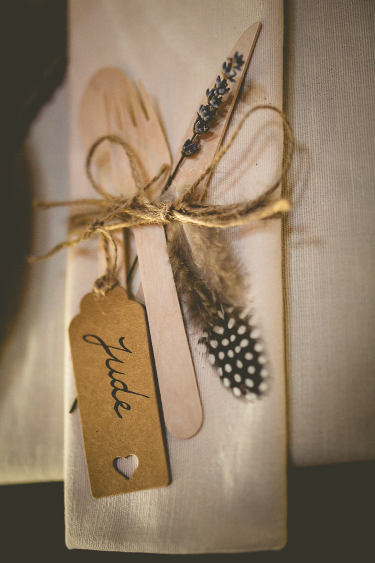 Eco Wooden Cutlery Rustic Bohemian DIY Barn Wedding http://lovethatsmilephotography.com/