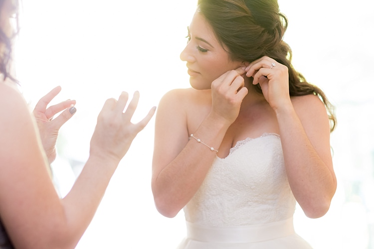 Bride Strapless Lace Ballgown Bridal Gown Loose Curls Hairstyle Getting Ready Romantic Mountain Wedding Colorado http://irvingphotographydenver.com/