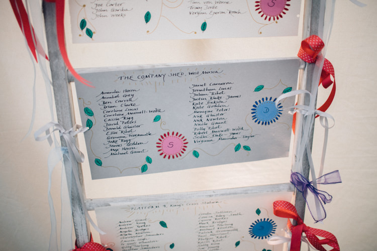 Ladder Seating Plan Table Chart Pretty Quintessential English Country Garden Wedding http://blondiephotography.co.uk/