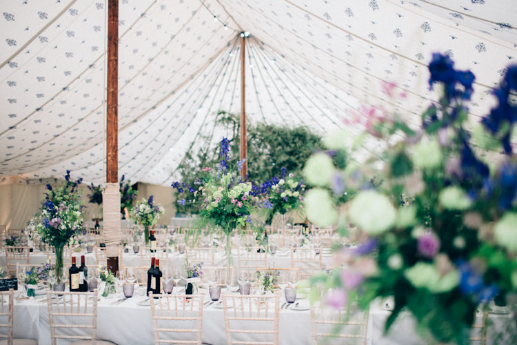 Marquee Pole Tent Blue Purple Decor Pretty Quintessential English Country Garden Wedding http://blondiephotography.co.uk/