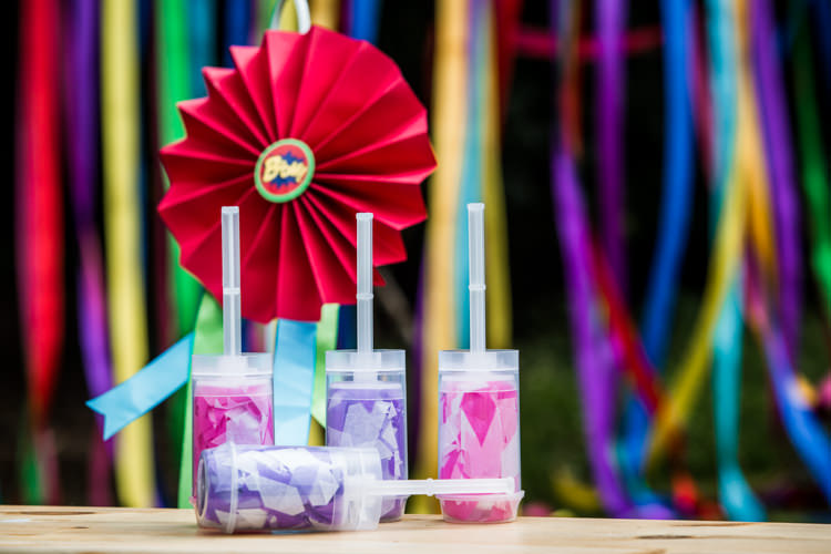 Confetti Pops Colourful Vintage Comic Book Wedding Ideas http://www.hayleypettitphotography.com/