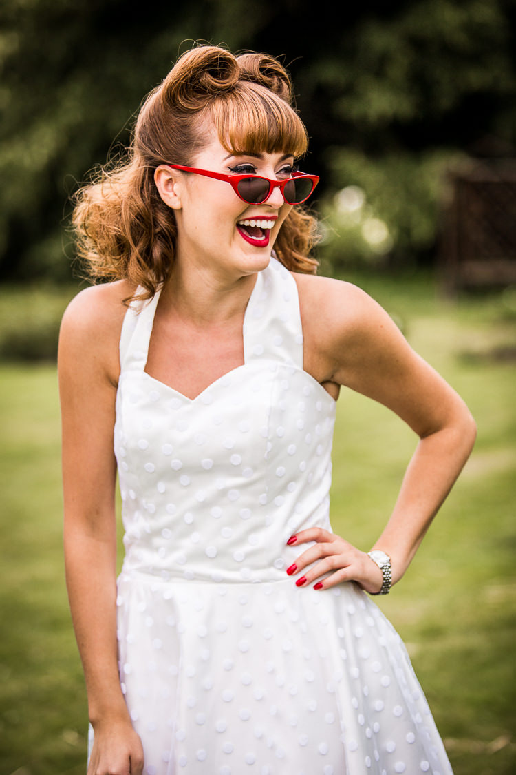 Sunglasses Bride Bridal Style Colourful Vintage Comic Book Wedding Ideas http://www.hayleypettitphotography.com/