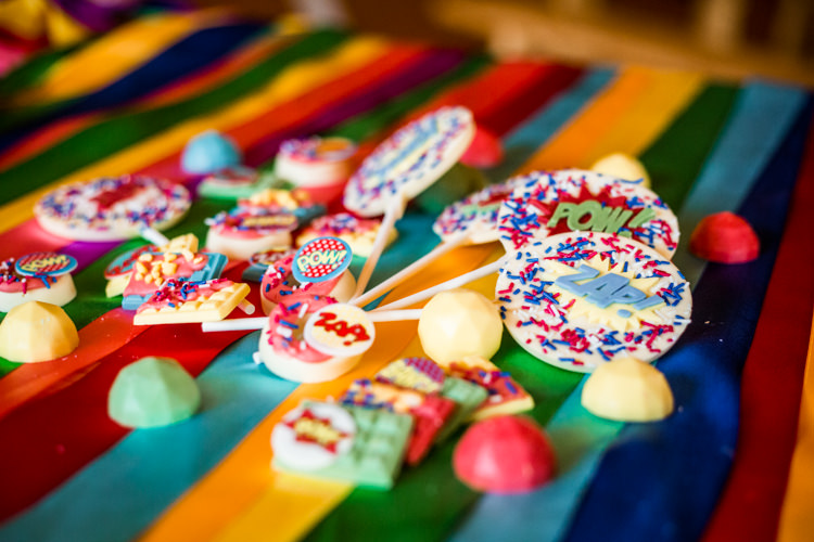 Colourful Vintage Comic Book Wedding Ideas http://www.hayleypettitphotography.com/