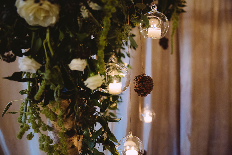Tea Lights Candles Decor Magical Winter Rustic Wonderland Wedding http://hayleybaxterphotography.com/