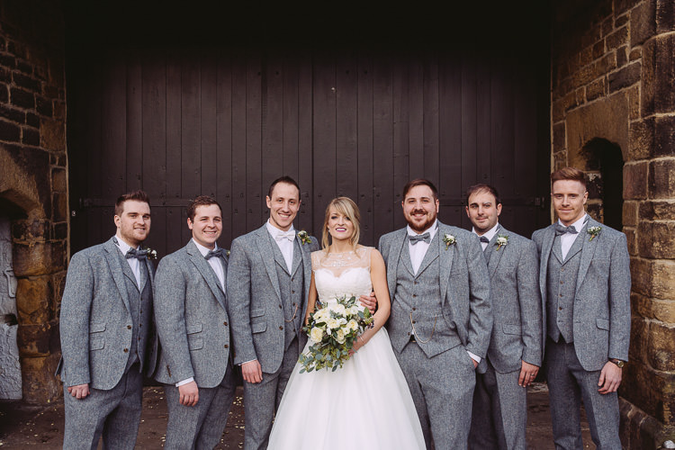 Grey Tweed Bow Ties Groomsmen Magical Winter Rustic Wonderland Wedding http://hayleybaxterphotography.com/