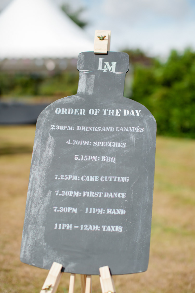 Chalk Black Board Sign Order Day Pretty Pink Garden Party Wedding http://www.helencawtephotographyblog.com/