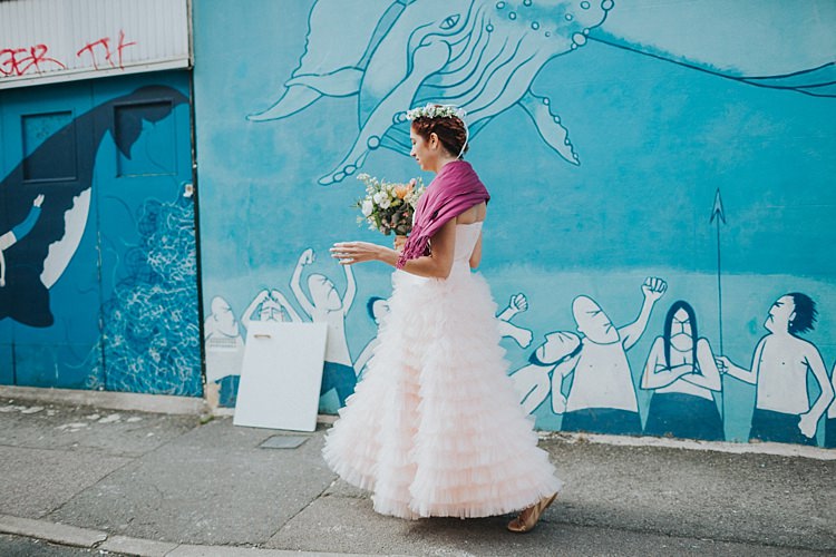 Whimsical Seaside Wedding Pale Pink Dress http://devlinphotos.co.uk/