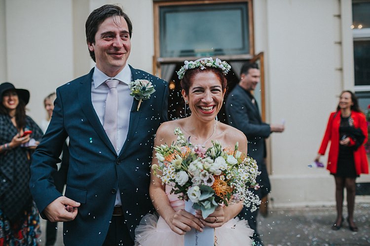 Whimsical Seaside Wedding Pale Pink Dress http://devlinphotos.co.uk/