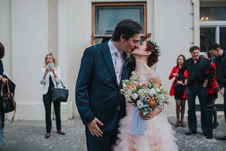 Whimsical Seaside Wedding Pale Pink Dress http://devlinphotos.co.uk/