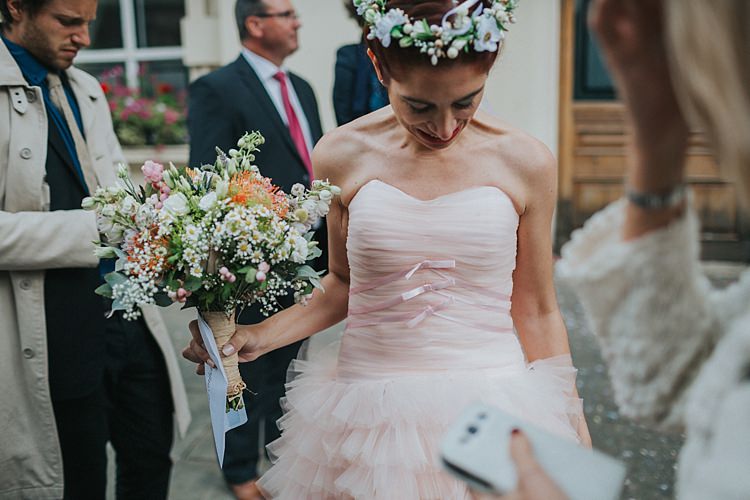 Whimsical Seaside Wedding Pale Pink Dress http://devlinphotos.co.uk/