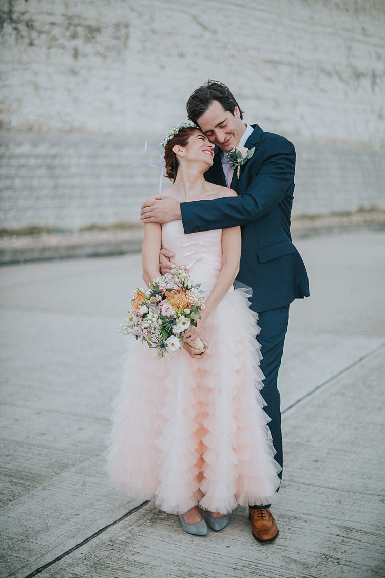Whimsical Seaside Wedding Pale Pink Dress http://devlinphotos.co.uk/