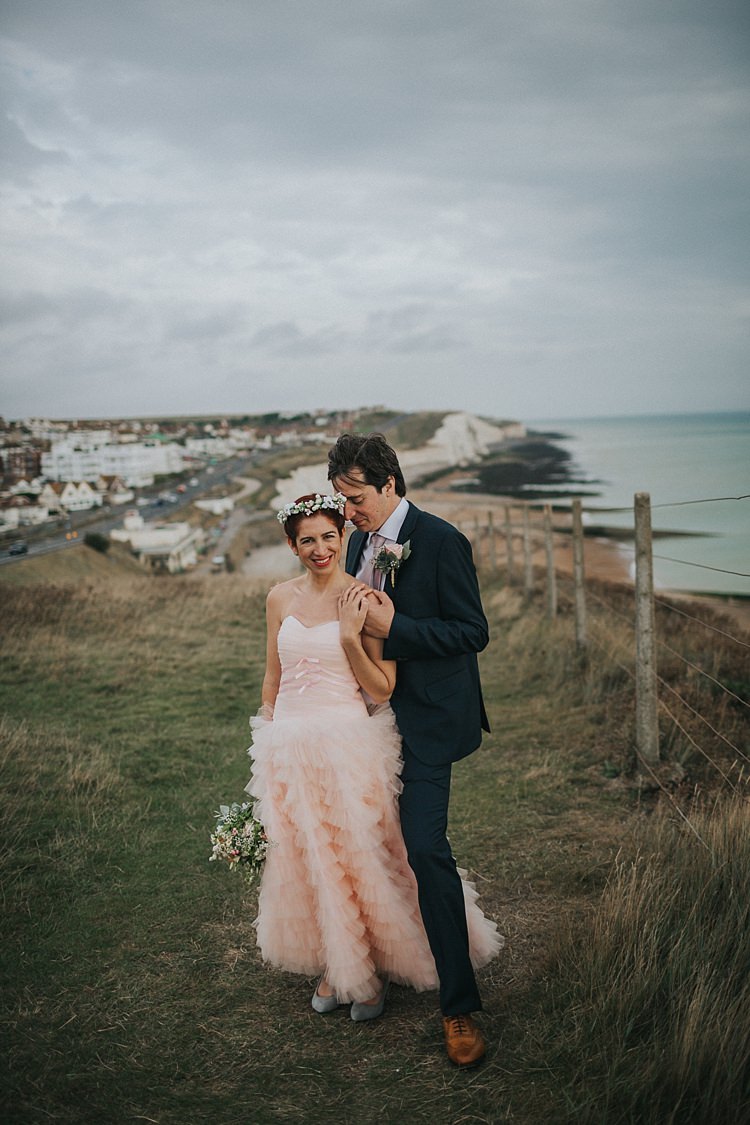 Whimsical Seaside Wedding Pale Pink Dress http://devlinphotos.co.uk/