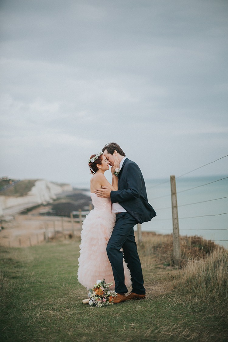 Whimsical Seaside Wedding Pale Pink Dress http://devlinphotos.co.uk/