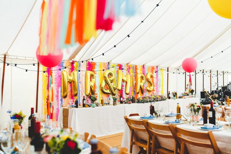 Festoon Lights Backdrop Streamers Tassels Decor Bright Colourful Fun Marquee Wedding http://www.livvy-hukins.co.uk/