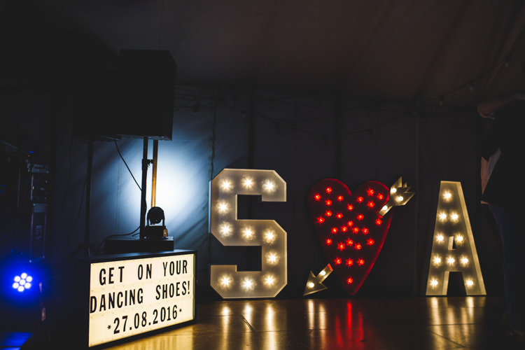 Letter Lights Cinema Sign Bright Colourful Fun Marquee Wedding http://www.livvy-hukins.co.uk/