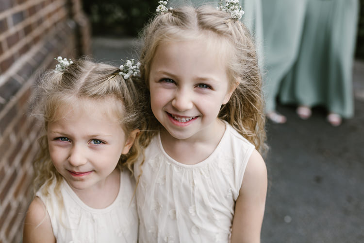 Flower Girls Natural Sage Green Farm Wedding https://www.loveluella.co.uk/