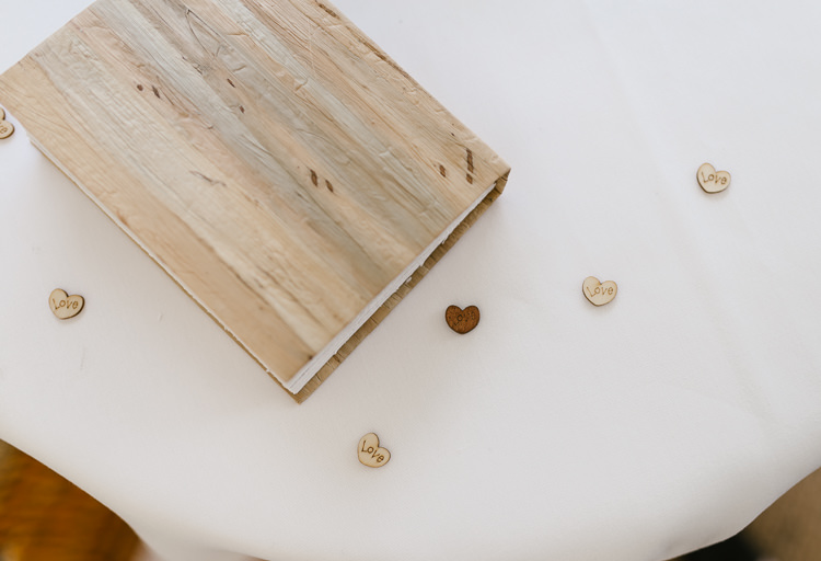 Wooden Guest Book Confetti Natural Sage Green Farm Wedding https://www.loveluella.co.uk/