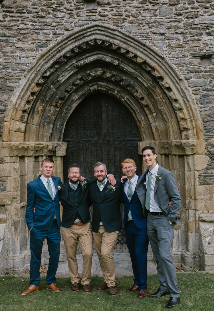 Mismatched Groom Groomsmen Bow Tie Chinos Blazer Natural Sage Green Farm Wedding https://www.loveluella.co.uk/
