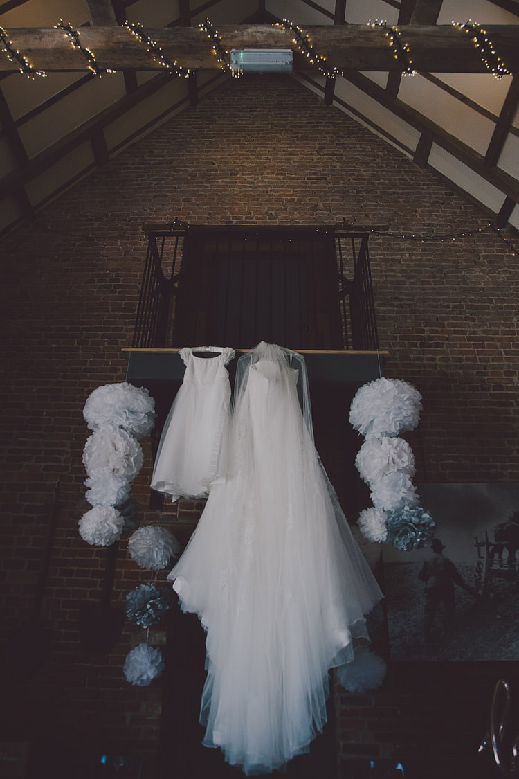 Dresses Pom Poms Chic Rustic Grey Barn Wedding http://www.kevelkinsphotography.co.uk/ 