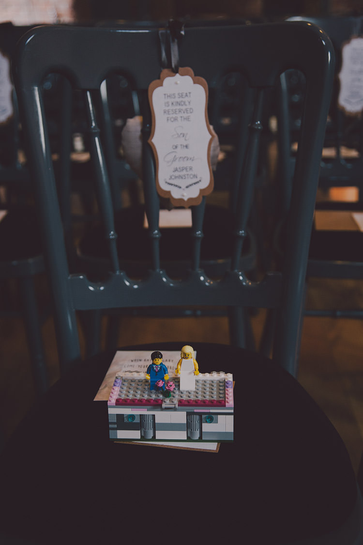 Lego Ring Box Chic Rustic Grey Barn Wedding http://www.kevelkinsphotography.co.uk/