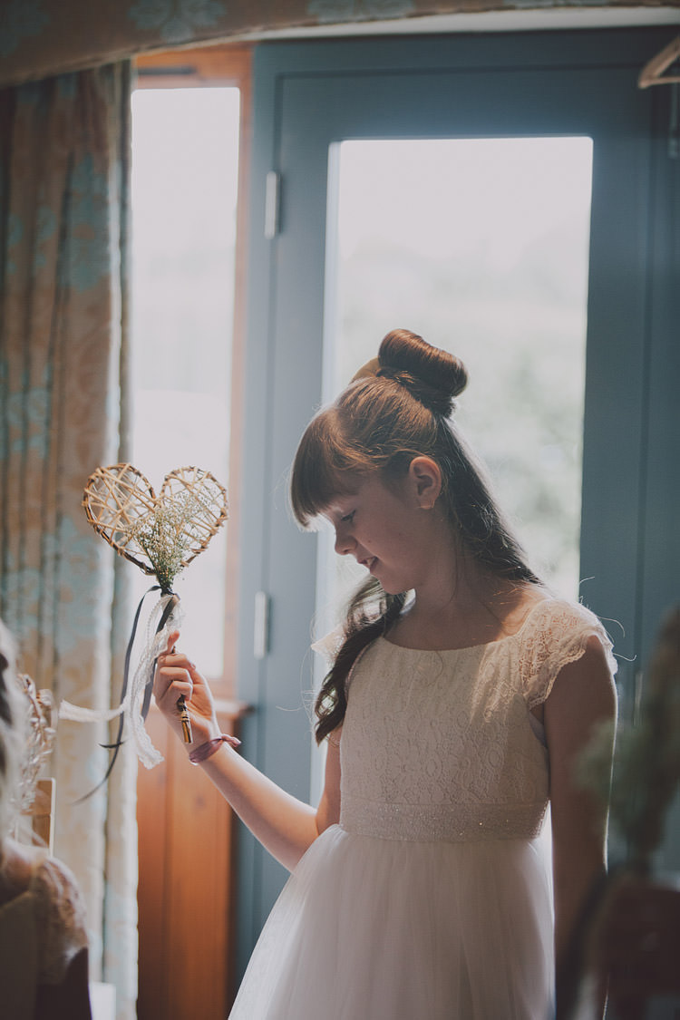 Flower Girl Heart Wand Chic Rustic Grey Barn Wedding http://www.kevelkinsphotography.co.uk/
