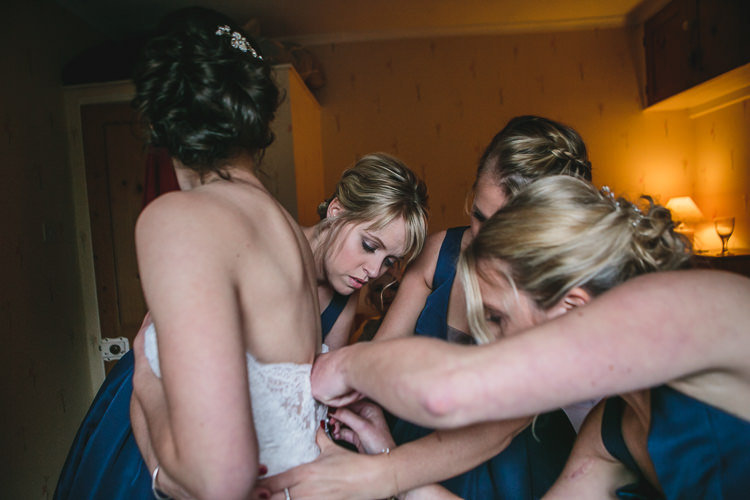 Blue by Enzoani Getting Ready Relaxed Cosy Stylish Autumnal Wedding http://www.tierneyphotography.co.uk/