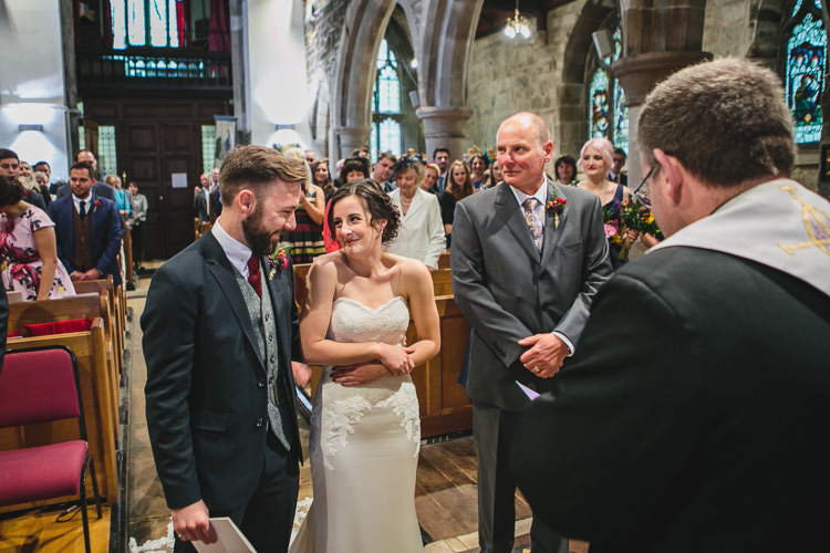 Blue by Enzoani Ted Baker Groom Harris Tweed Waistcoat Relaxed Cosy Stylish Autumnal Wedding http://www.tierneyphotography.co.uk/