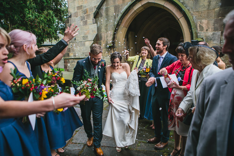 Confetti Blue by Enzoani Ted Baker Groom Harris Tweed Waistcoat Relaxed Cosy Stylish Autumnal Wedding http://www.tierneyphotography.co.uk/