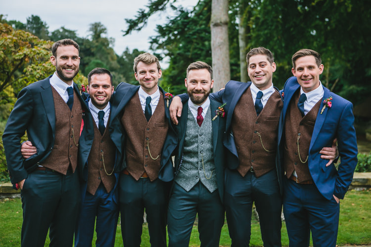 Ted Baker Groom Harris Tweed Waistcoats Relaxed Cosy Stylish Autumnal Wedding http://www.tierneyphotography.co.uk/