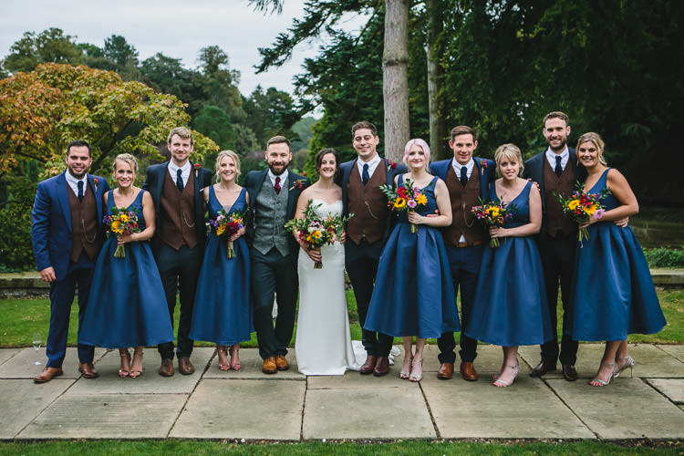 Blue by Enzoani Ted Baker Groom Harris Tweed Waistcoat Chi Chi London Bridesmaids ASOS Relaxed Cosy Stylish Autumnal Wedding http://www.tierneyphotography.co.uk/