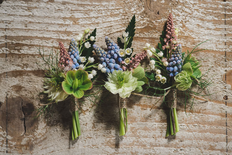Buttonholes Magical Spring Bluebell Woodland Wedding Ideas http://helinebekker.co.uk/