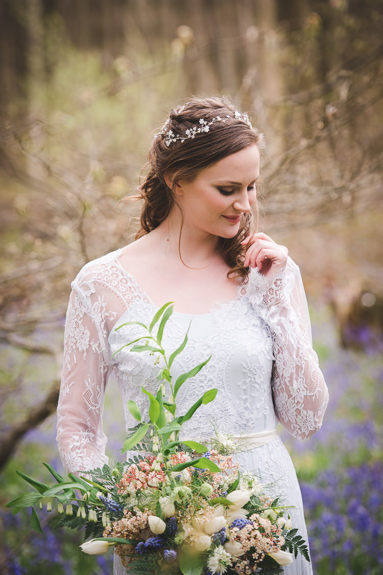Hair Vine Bride Bridal Accessory Magical Spring Bluebell Woodland Wedding Ideas http://helinebekker.co.uk/